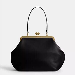 Coach Black Large Frame Kisslock Bag